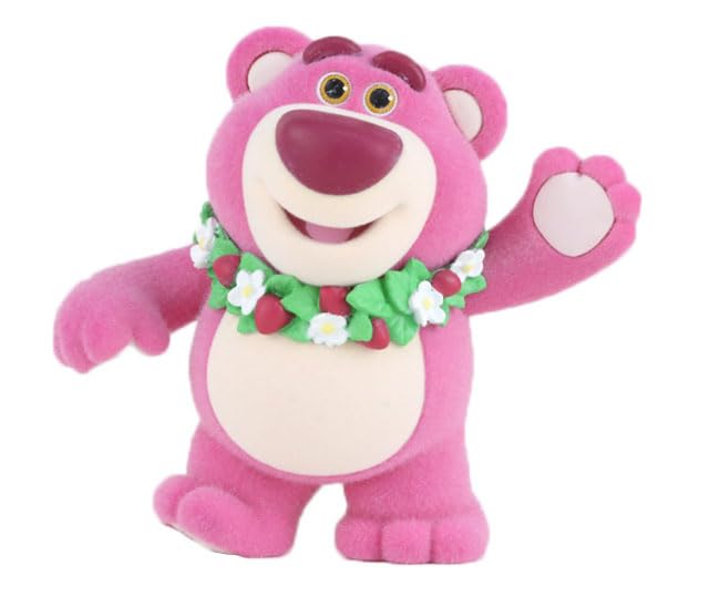 Disney Lotso Floqu Flower Necklace Figurine, Multicoloured, サイズ:W8.8×H8.8×D5.3cm