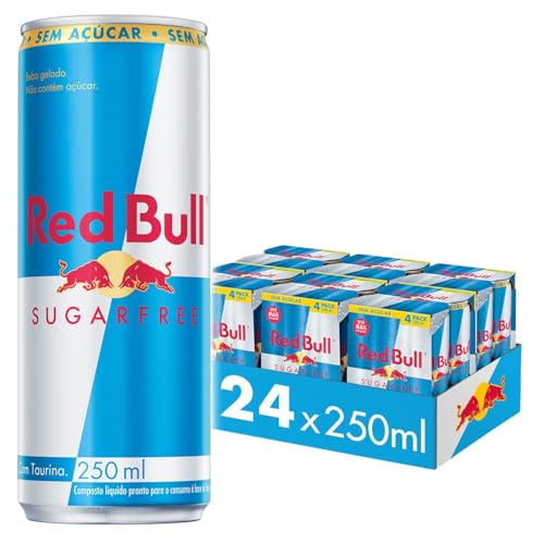 Pack de 24 Latas Red Bull Energético, Sem Açúcar, 250ml
