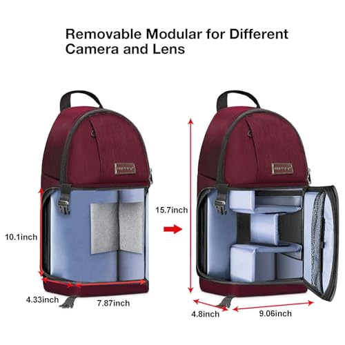 Mochila sling para cámara compatible con Canon y Nikon miniatura 5