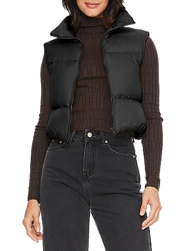 Orolay Women's Cropped Puffer Vest Winter Crop Down Vest Lightweight Sleeveless Outerwear Padded Gilet