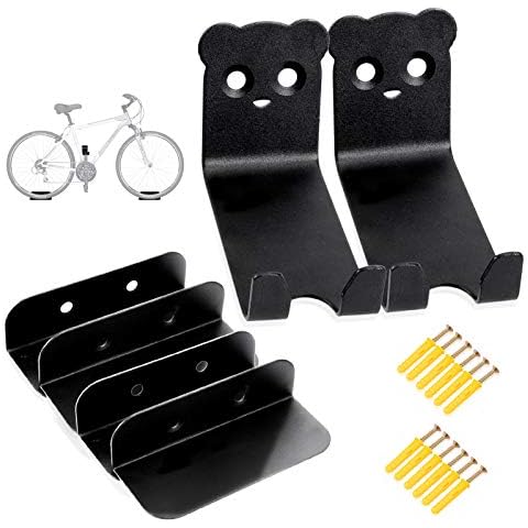 Voilamart Bicycle Rack Cycling Pedal Storage, Bike Hanger Wall Mount, Heavy Duty Bicycle Hold Hooks for for Road, Mountain or Hybrid Bikes (2 SET) Cover