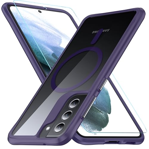 Coque Samsung S21 FE MagSafe violette antichoc transparente par FNDMIL