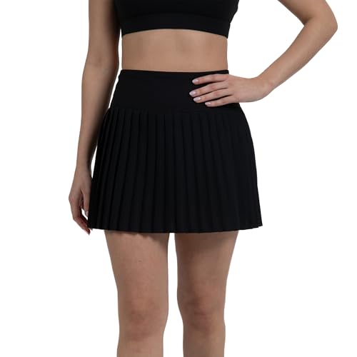 YITTY Active Women's Pleated Tennis Skirt with Built-in Short, Athleisure, 4-Way-Stretch