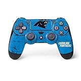 Skinit Decal Gaming Skin Compatible with PS4 Pro/Slim Controller - Officially Licensed NFL Carolina Panthers Distressed Alternate Design