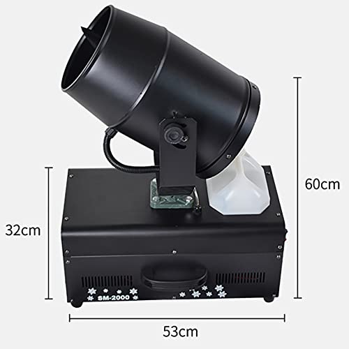 Máquina de nieve de 2000 W con control remoto, generador de copos de nieve para escenarios, rociado directo de 120° a 5-8 m, ideal para efectos escénicos, Navidad, bodas y fiestas miniatura 5