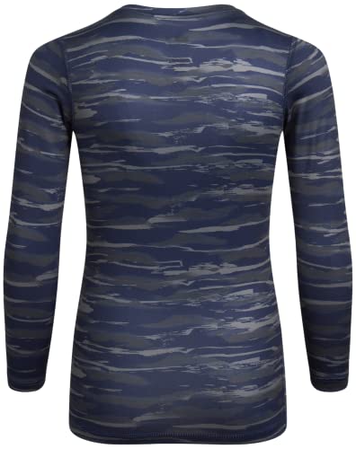Reebok Boys' Thermal Underwear Set – Performance Base Layer Long Sleeve T-Shirt And Leggings (S-L), Size Medium, Navy #TOP4