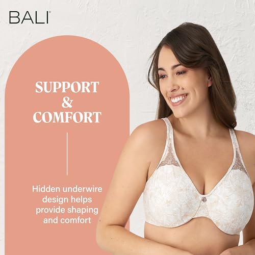 Image of Bali Women's Minimizer Bras for Women - Passion for Comfort Underwire Bras - Adjustable Support, Plus Size Women