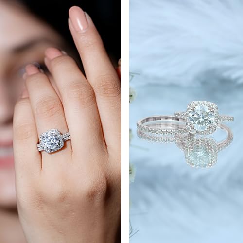 Certified Lab Grown Diamond Bridal Ring Set, Ef-Vs Quality, Diamond Engagement Ring with Band - Ready To Gift2