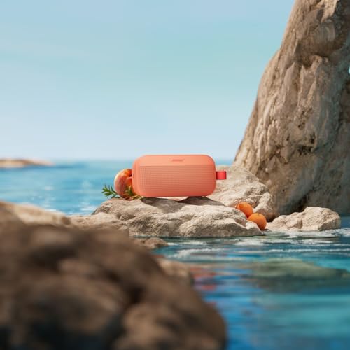 Image of Bose SoundLink Flex Bluetooth Speaker (2nd Gen) - Portable Outdoor Speaker with Hi-Fi Audio, Waterproof and Dustproof, USB-C, Up to 12 Hours Battery Life, Sunset Peach - Limited Edition Color