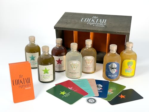 The cocktail experience by Ingenio. Nuestra selección de 7 cócteles Gourmet (10 cl / ud): Mojito La Bodeguita (3), Piña colada Ana Nás, Margarita MiLOVE (2), Daiquirí Tío Ernest.