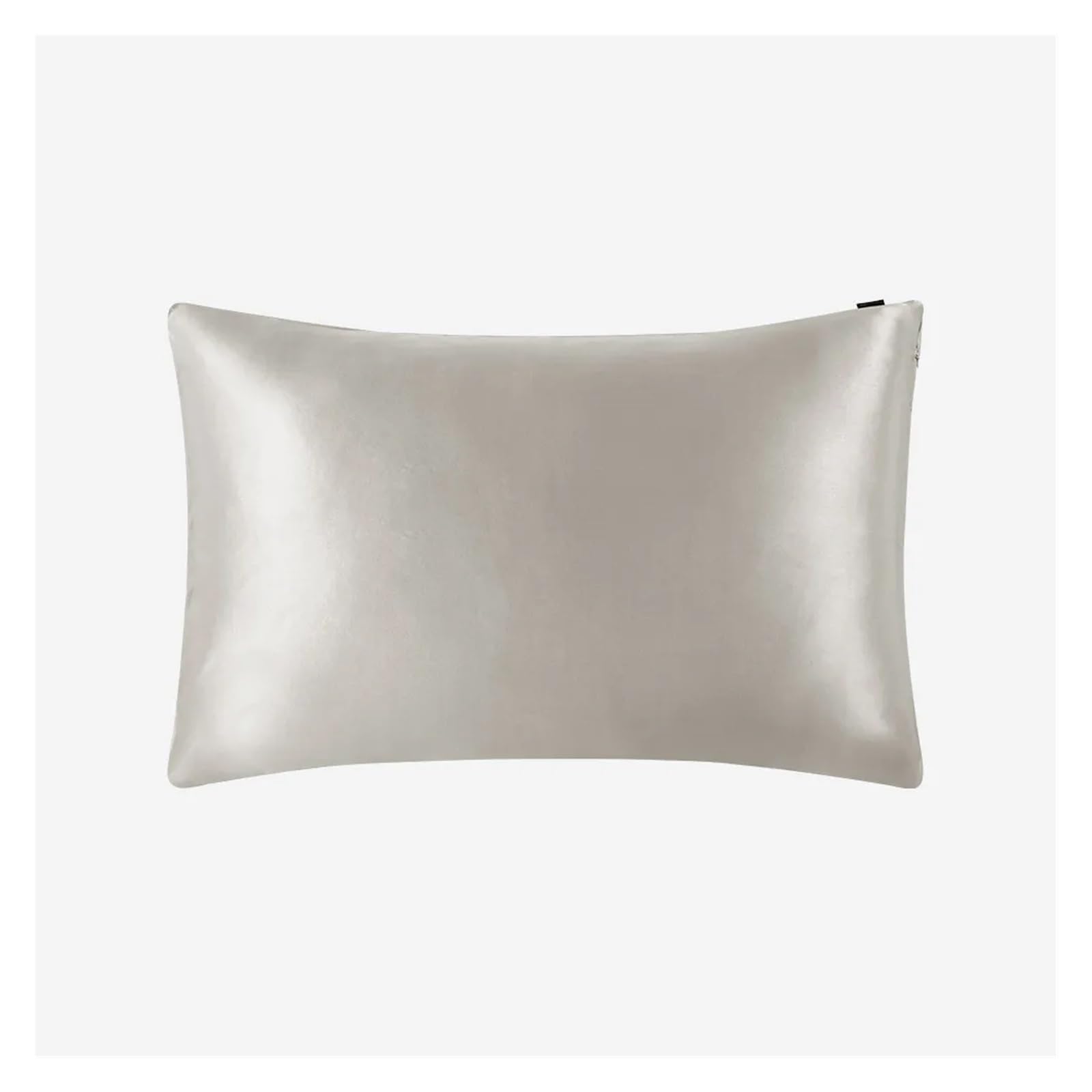 Silky Pillow Covers, Silk Pillowcase With Hidden Zipper Care For Hair Multicolor Multiple Sizes(Silvergray,50x75cm(Queen))