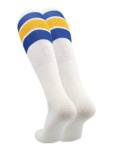 Image of TCK Retro Tube Socks with Stripes for Men & Women - 3 Stripe, 70's 80's Deadlift Socks