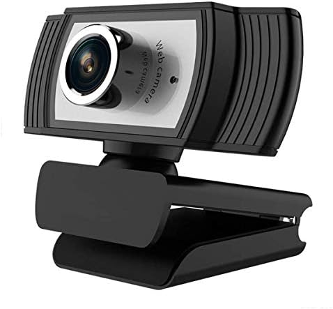 Webcam with Microphone 1080P Full HD, Lychee USB Magnificence Webcam 360° Rotatable Internet Cameras for Laptop Pocket book Conferencing On-line Classes Dwell Broadcasts (Black&Silver)