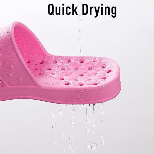 Image of shevalues Shower Shoes for Women Men with Arch Support Quick Drying Pool Slides Lightweight Beach Sandals with Drain Holes