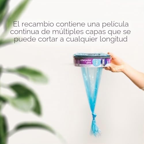 Litter Genie - Juego de 3 recambios octogonales compatibles con la basura LitterLocker y la Papelera Fashion
