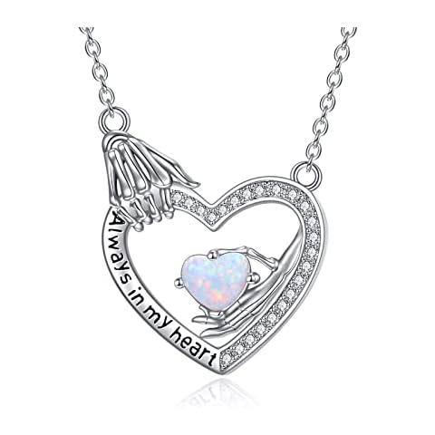 VONALA Sterling Silver Opal Necklace Cover