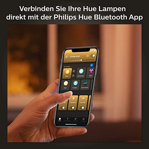 Philips Hue White E27 LED Leuchte 1-er Pack (806 lm), dimmbare LED Lampe für das Hue Lichtsystem mit warmweißem Licht, smarte Lichtsteuerung über Sprache und App