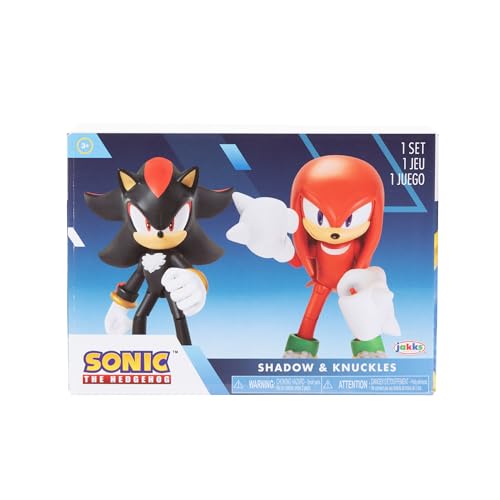 JAKKS Pacific Sonic The Hedgehog 4" Action Figure 2 Pack Knuckles & Shadow - image 3