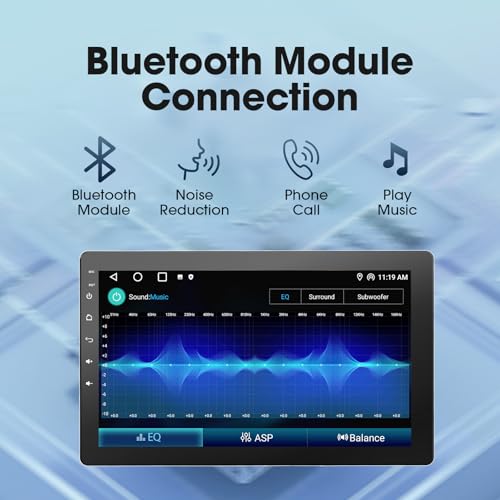 Image of Haudio 10.1 inch Single Din Car Stereo, Rotatable Touch Screen Radio with Wireless Apple CarPlay & Android Auto, Backup Camera, Mirror Link, SWC, GPS, Voice Control, Bluetooth, WiFi