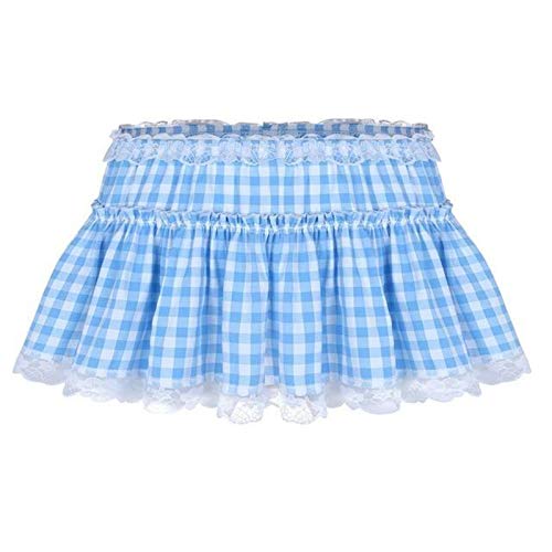 Women Lace Patchwork Skirt Y2k Plaid Skirts Low Rise Ruffle Pleated Micro Mini Skirts Cosplay Lace Skirt2