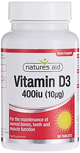 Vitamine D 400 UI (10 µg) Natures Aid - Boîte de 90 comprimés Cover