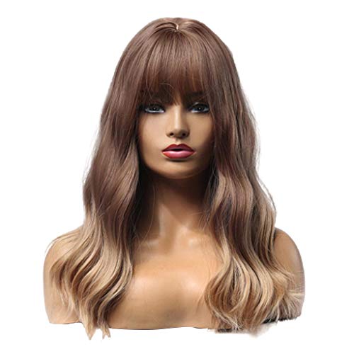 kowaku Perucas Encaracoladas Femininas de Comprimento Médio Médio de 20 Polegadas para Desfile de Mo