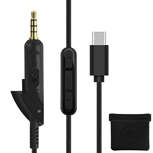 Geekria QuickFit Type C Replacement Cable for Bose QuietComfort QC2, QC15 Headphones/USB-C Audio