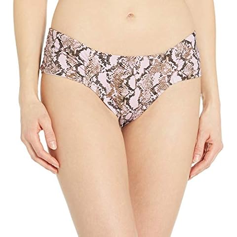 RACHEL Rachel Roy Women's Pink Snake Skin Bikini Bottoms Cover