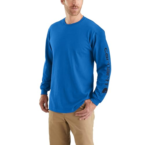 Image of Carhartt Men's Dearborn Loose Long-Sleeve Logo T-Shirt Closeout