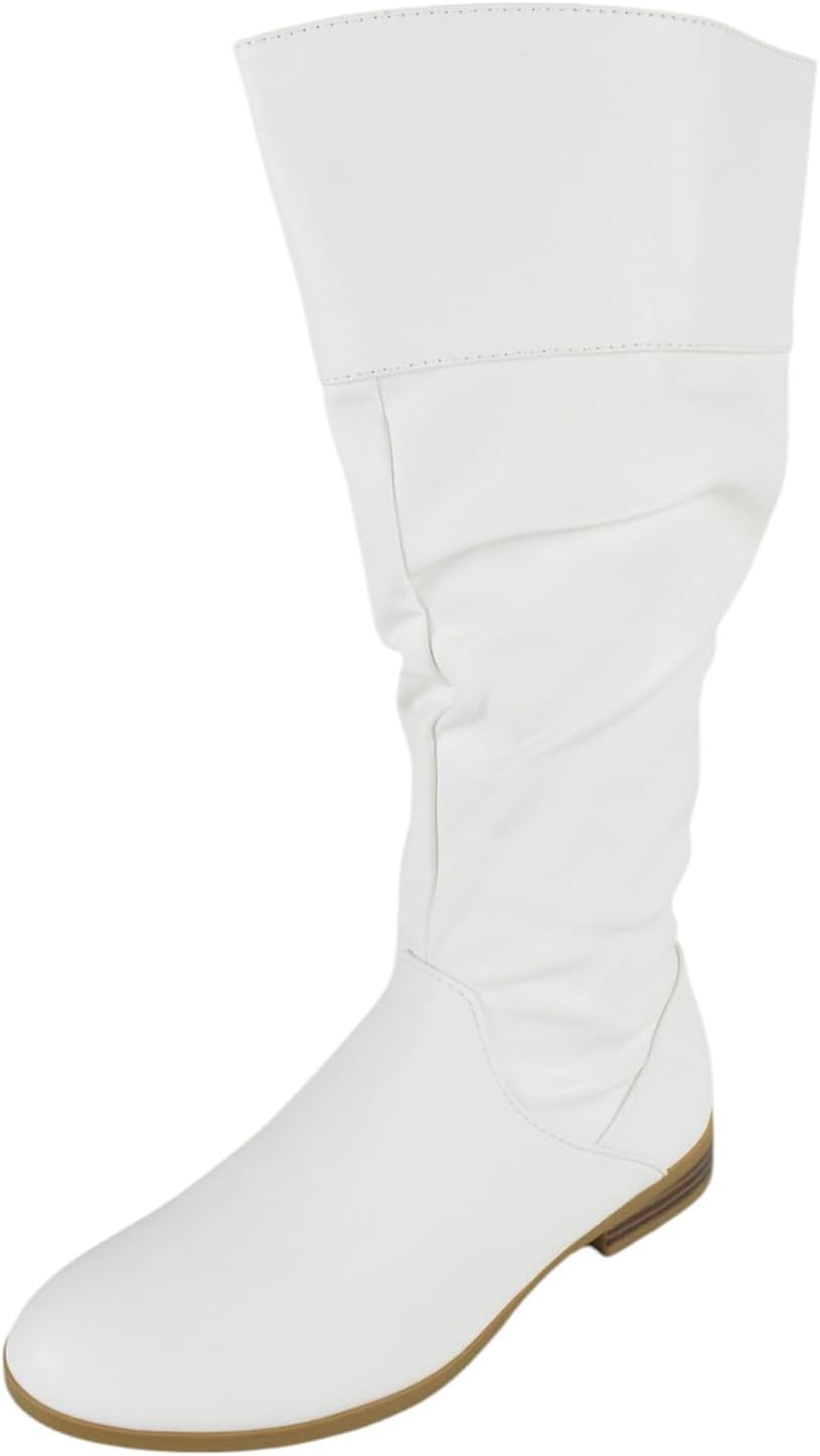 Forever Women Flat Heel Slouchy Mid-Calf Basic Light Weight Boots Side Zipper Hidden Elastic Opening GENTLE-61