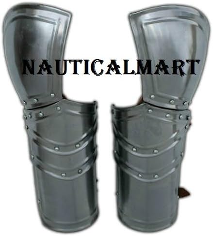 NauticalMart Medieval Battle Ready Armor Vambraces 18G Steel Pair