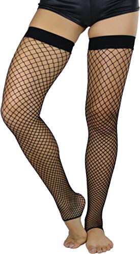 Image of ToBeInStyle Women's Fashion Dimond Net Thigh High Footless Novelty Leg Warmer Hosiery