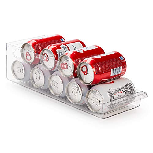 Ettori Plastic Refrigerator Organizer Beverage Holder Bins Pop Soda Can Dispenser for Pantry