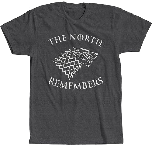 The North Remembers T Shirt Winterfell Arya Jon Sansa Stark XL Dark Heather
