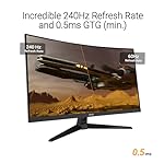 ASUS TUF Gaming Series 5 32” 1080P Curved Monitor (VG32VQM5AZ) - Full HD, 1500R, 240Hz, 0.5ms, Extreme Low Motion Blur Sync, FreeSync Premium, 120% sRGB, DisplayWidget, 3 yr Warranty - Image 3