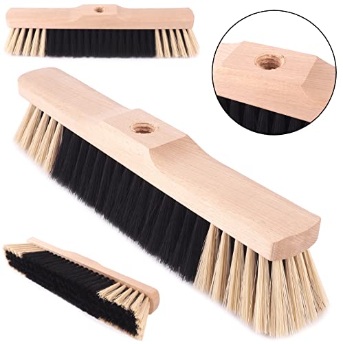 BAUSTER® Besen 300/350/400/500/600 mm ohne Stiel, Großer Straßenbesen Industriebesen Stubenbesen Zimmerbesen Hallenbesen, Handgeführt Holzbesen, Gartenbesen, Handbesen, Fußwegen (600 mm) – Bild 4