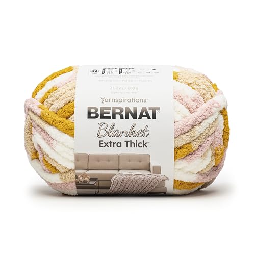 Image of Bernat Blanket Extra Thick Plantain Yarn - 1 Pack of 21.12oz /598.74g - 100% Polyester - #7 Jumbo - 72 Yards - Chunky Yarn for Hand Knitting, Crocheting, Crafts & Amigurumi
