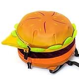 [AZIEBAY] ハンバーガーメッセンジャーバッグ 立体デザイン かわいい 多用途ショルダーバッグ 子供・女性用 バックパック 漫画チーズ風｜ご安心してお選びください