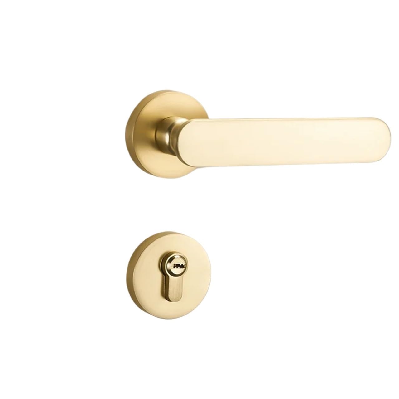 Sxolcoufoh Golden Solid Wood Split Lock Handle 1Pcs(Golden)