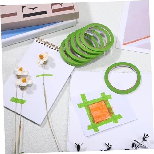 NUOBESTY 6 Rolos adesivos coloridos para álbum de recortes washi com glitter adesivo de decoração ve