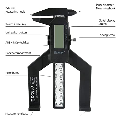 Digital Height Gauge And Vernier Caliper - 2-In-1 Measuring Tool With Inch/Metric/Fraction Conversion, Large Lcd Screen, 0-3 Inch/0-80Mm Range, And Auto-Off Feature For Precision Measurements #TOP1