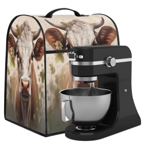 Coffee Maker Cover Dairy Cow Pattern Kitchen Appliance Covers Small Appliance Covers Blender Cover Juicer Cover Dust Covers for Kitchen Appliances with Top Handle and Pockets,Washable,C874