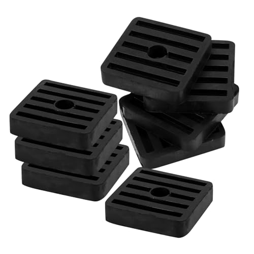 TOKIDNY 8個 ショックアブソーバー エアコン耐震パッド ドアドラフトストッパー 衝撃吸収ベース 耐衝撃コンデンサーパッド 防音 ドアブロッカー エアコン耐震ベース 耳栓 Black ゴム