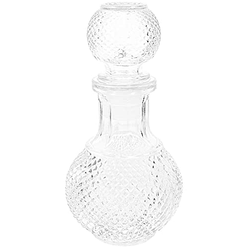 Housoutil Decanter with Stopper Crystal Glass Whiskey Wine Decanter Vodka Bourbon Decanter Bottle for Home Bar Party Decor