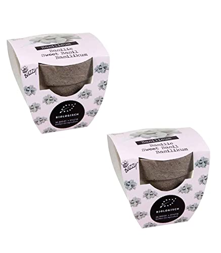 Preisvergleich Produktbild Astuceo Bambus aussaat Bio-Basilikum - 2-Teil-Topf