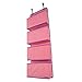 UBEQEÔ Large Over The Door Organizer and Storage Shelves | Ideal for Back of The Closet Doors Organizers | Big Basket Pockets for Bathroom Hanging Wall Storage (Pink Purple)