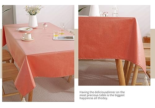 Nappe rectangulaire orange 120x170cm polyester anti-tache unie - 5