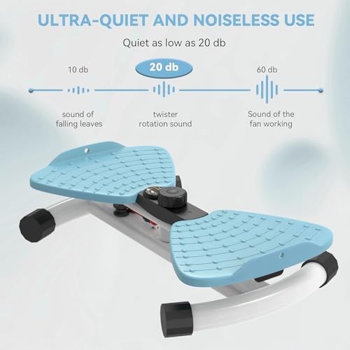 Einstellbare Taille Twister Maschine für Frauen & Männer - geräuschlos Ab Twister Board für Home Gym, 220 lbs Kapazität mit digitaler Anzeige zu verfolgen Zeit,und Kalorien verbrannt (Blau)