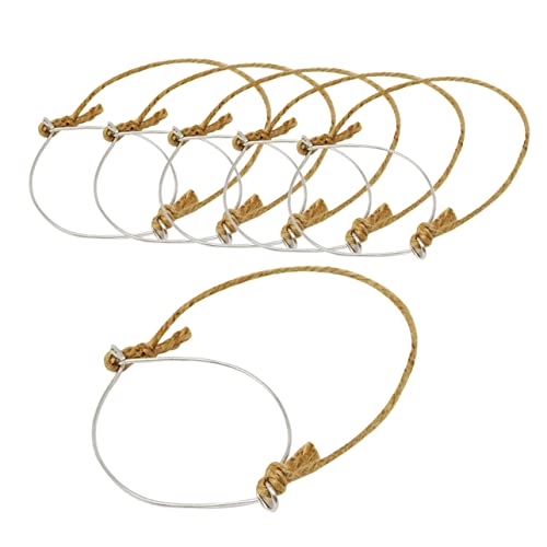 VILLFUL Asas De Acero Inoxidable y Arpillera Perchas Para Tarros Solares 6 Piezas Bricolaje