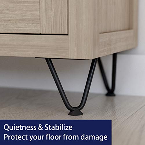 Smartstandard 4 Inch Heavy Duty Hairpin Furniture Legs, Metal Home Diy Projects For Tv Stand, Sofa, Cabinet, Etc With Rubber Floor Protectors Black 4Pcs #TOP5